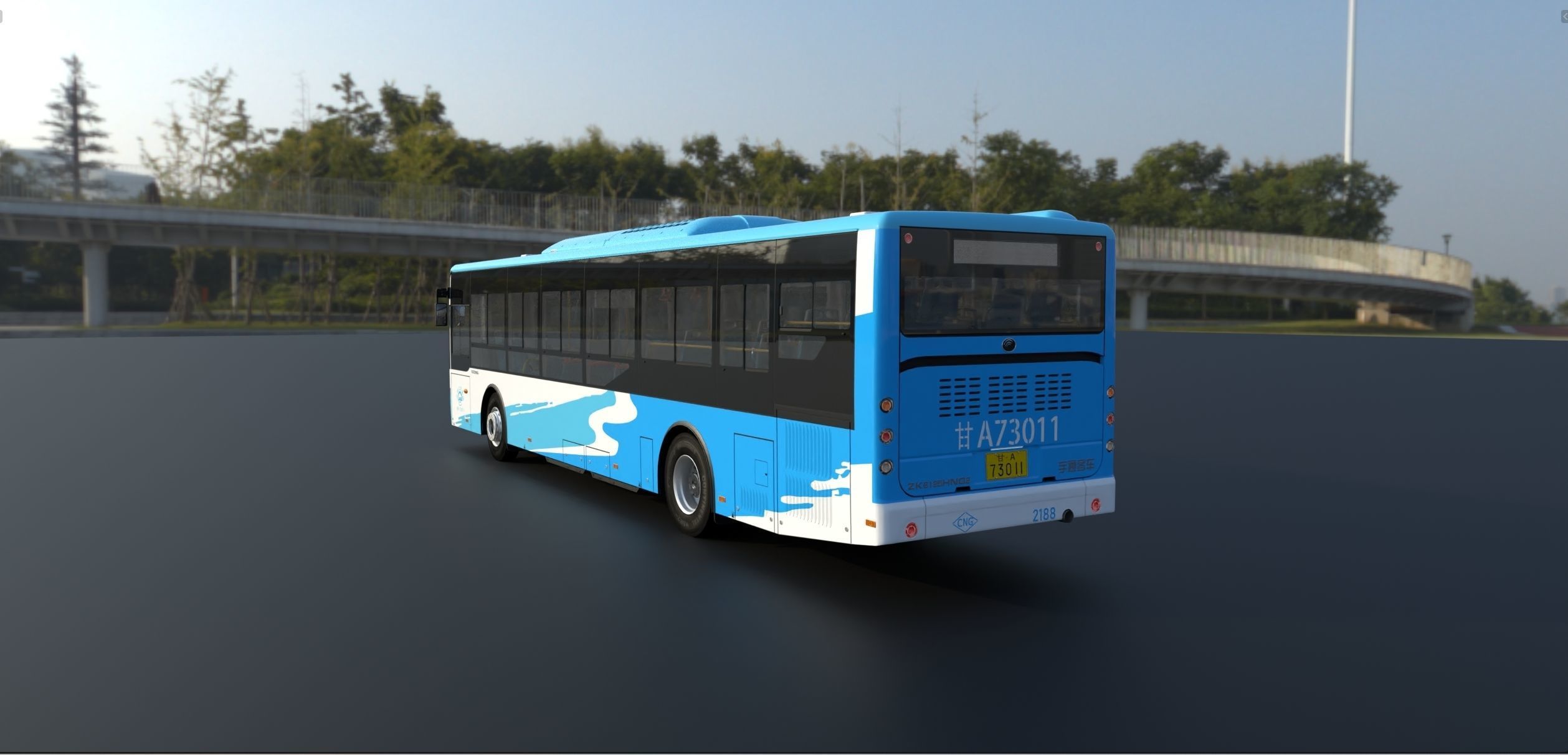 YUTONG ZK6125HNG2 bus 3D model_12