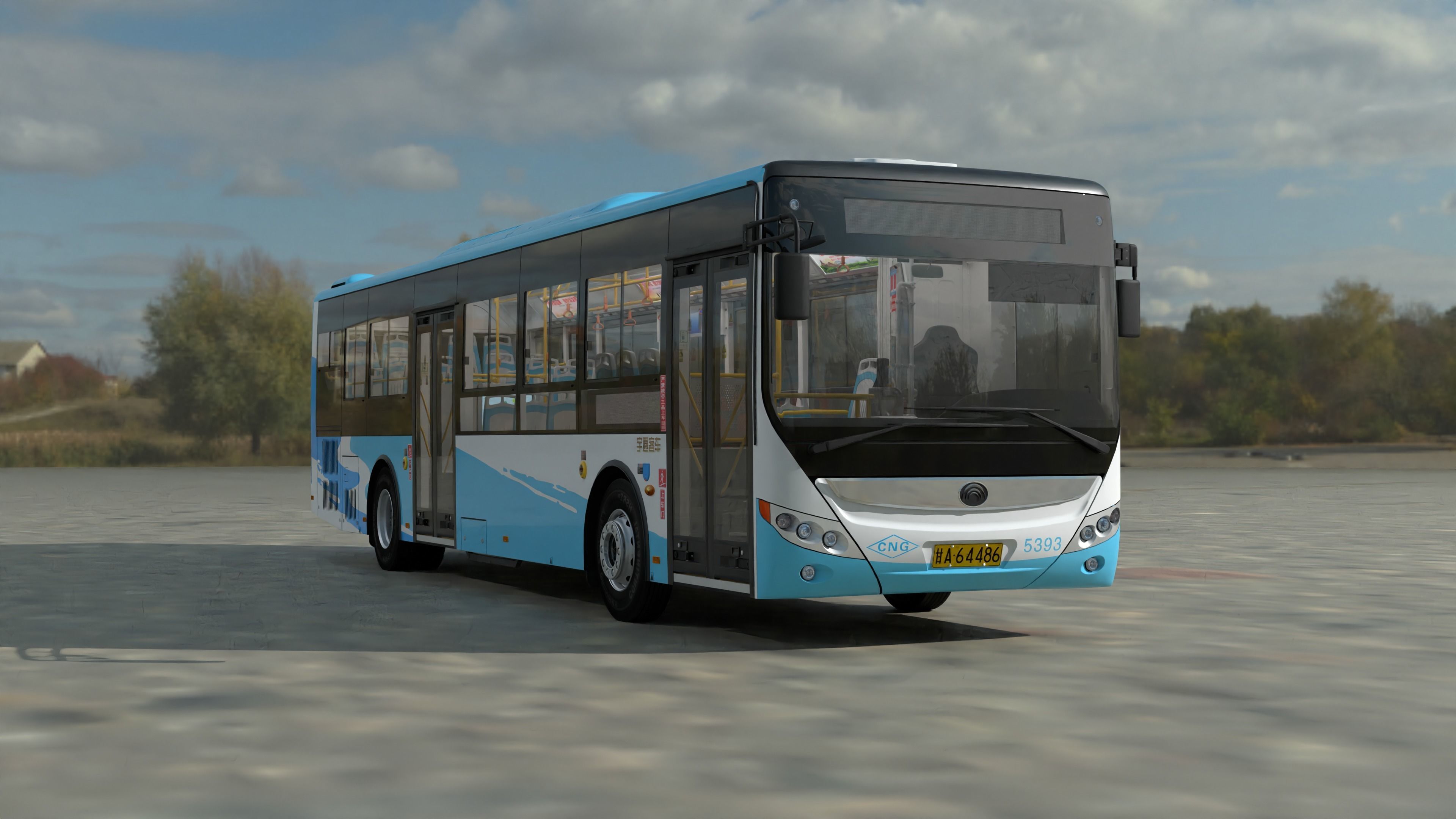 YUTONG ZK6125HNG2 bus 3D model_1