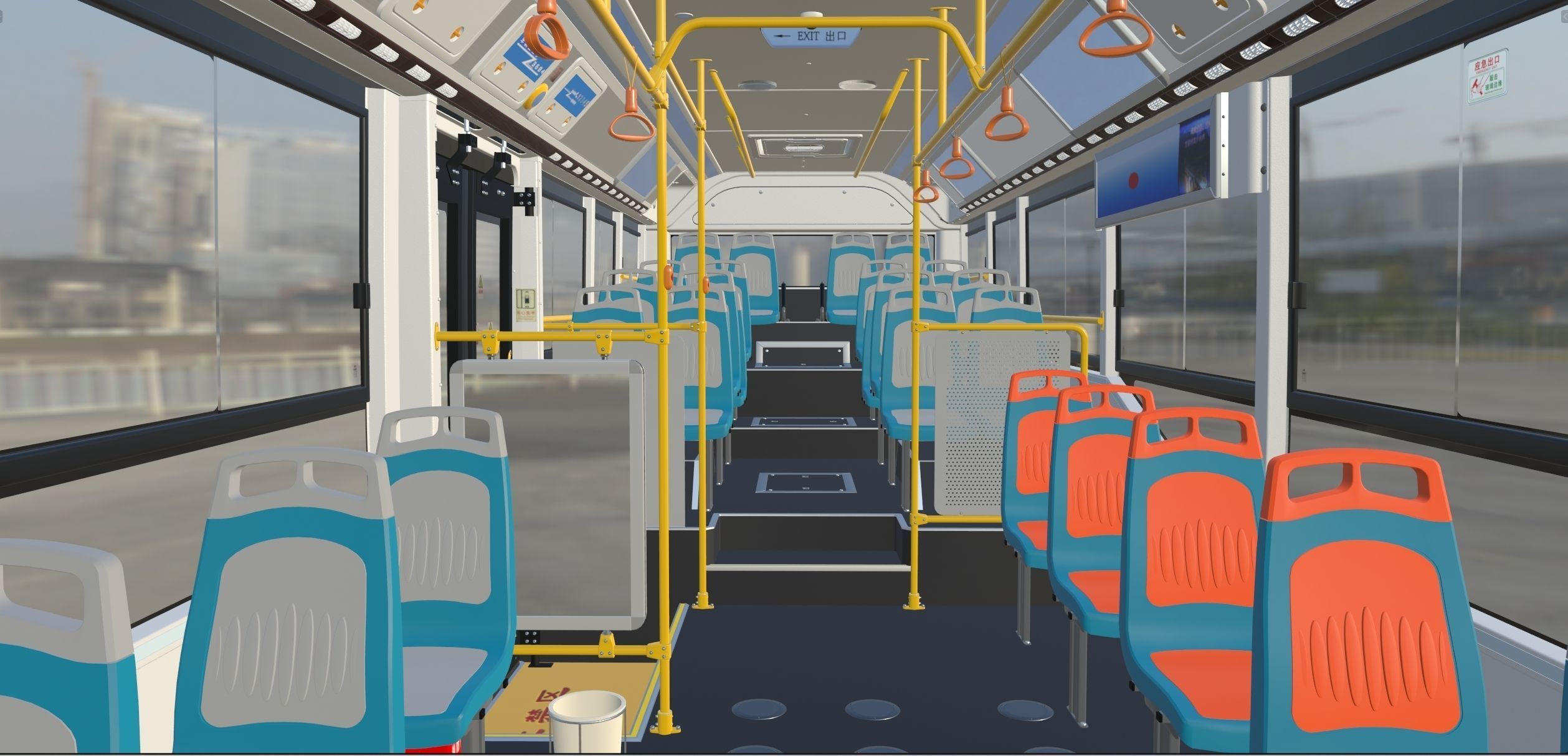 YUTONG ZK6125HNG2 bus 3D model_25