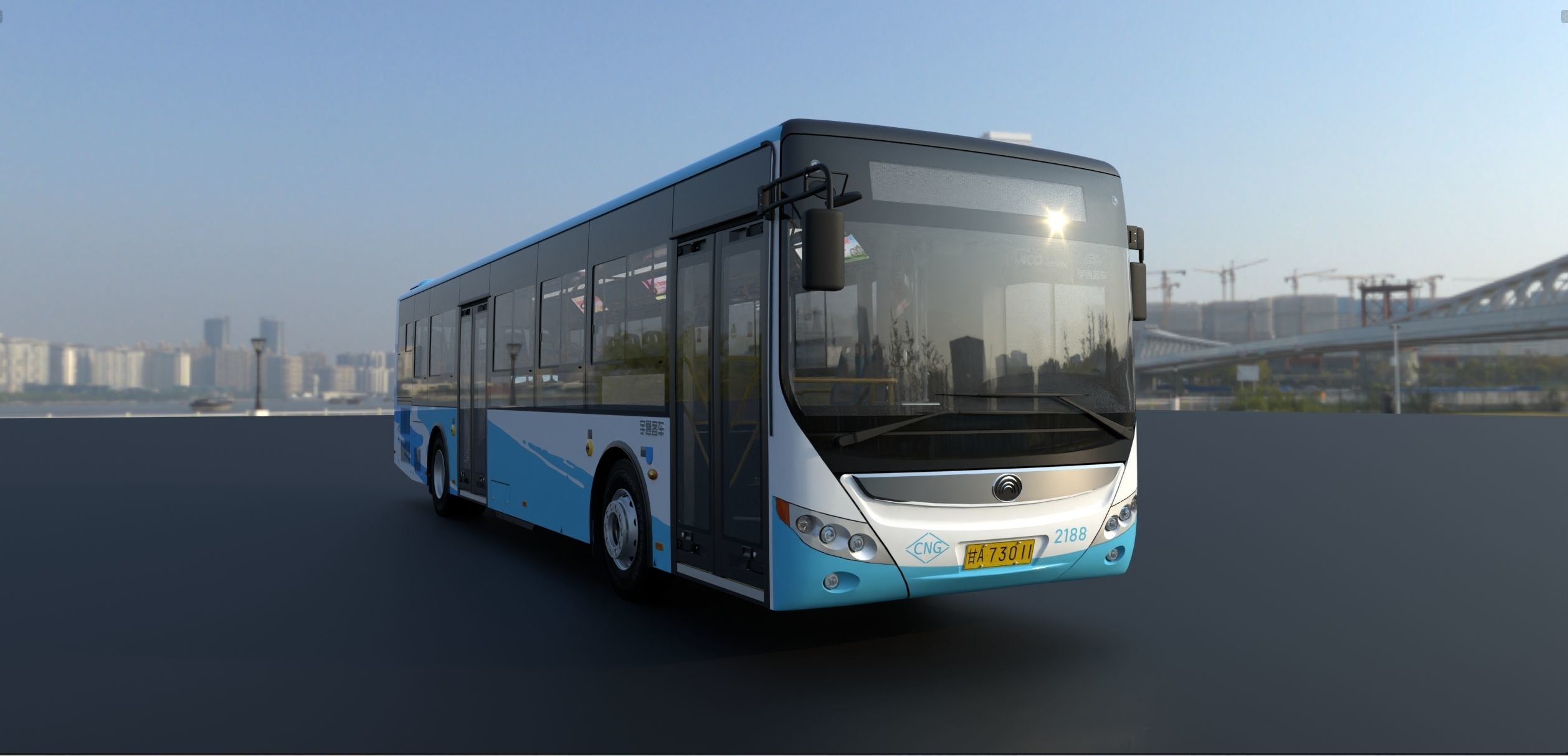 YUTONG ZK6125HNG2 bus 3D model_6