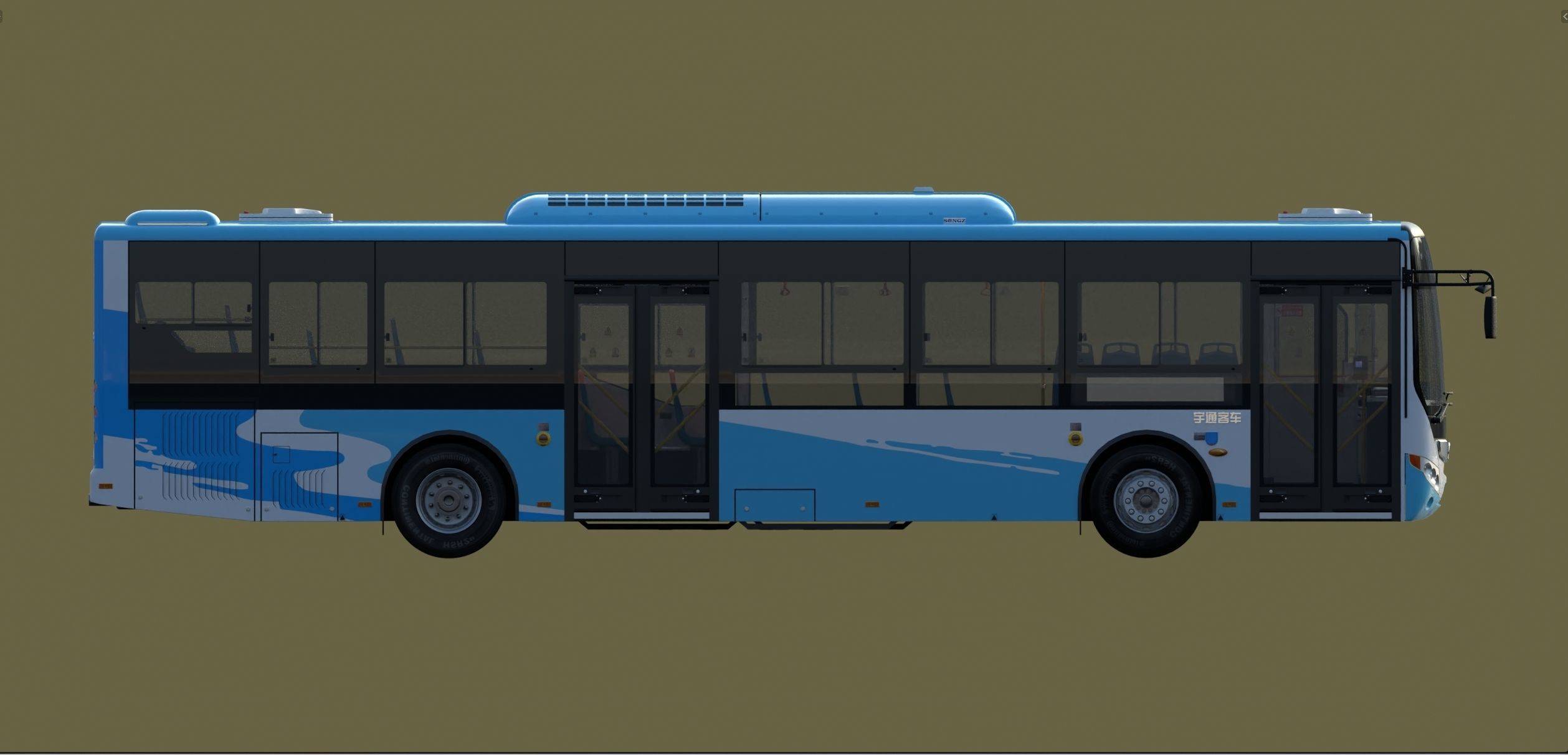 YUTONG ZK6125HNG2 bus 3D model_9