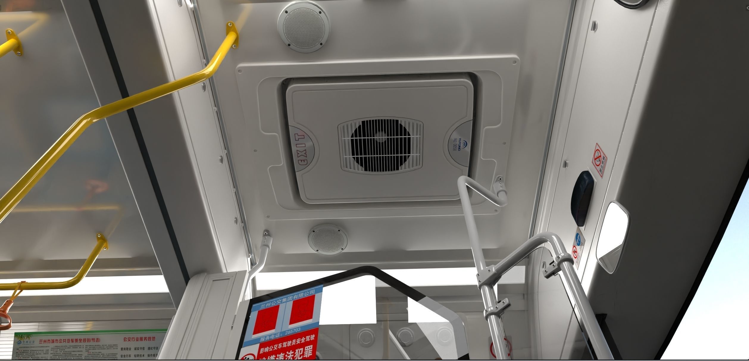 YUTONG ZK6125HNG2 bus 3D model_34