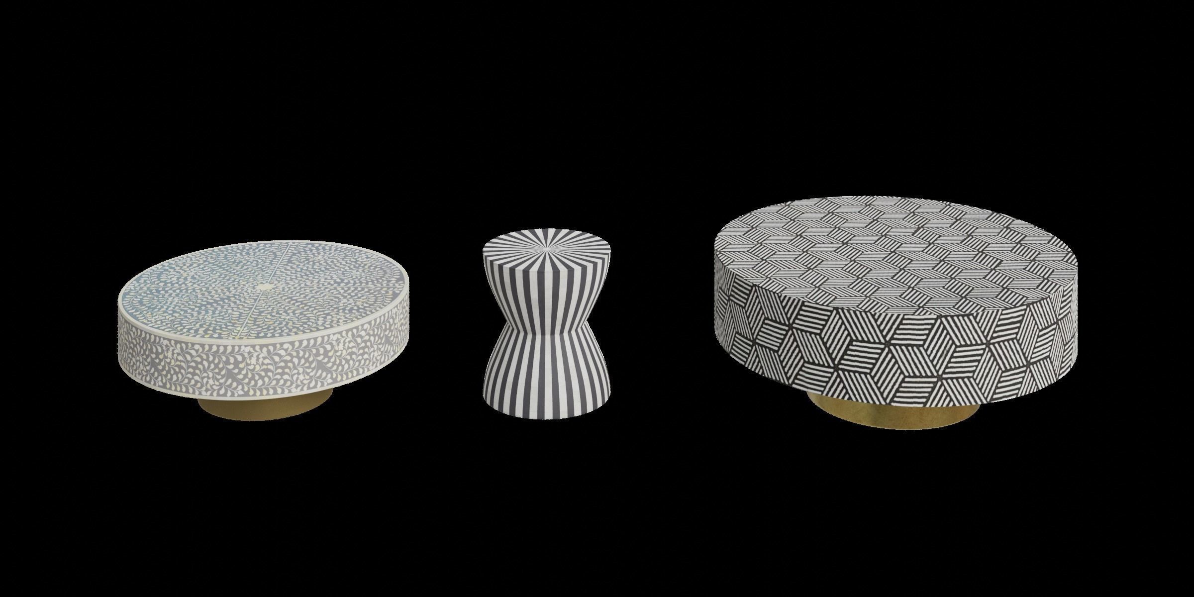 Bohemian Tables Collection 1 Low-poly 3D model_14