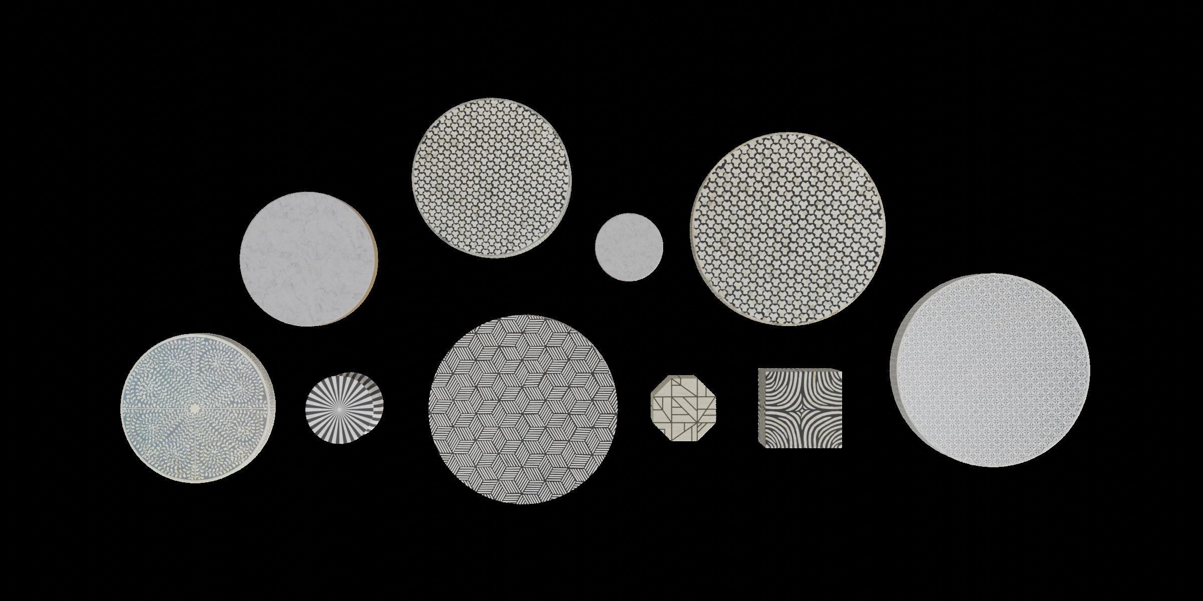 Bohemian Tables Collection 1 Low-poly 3D model_13