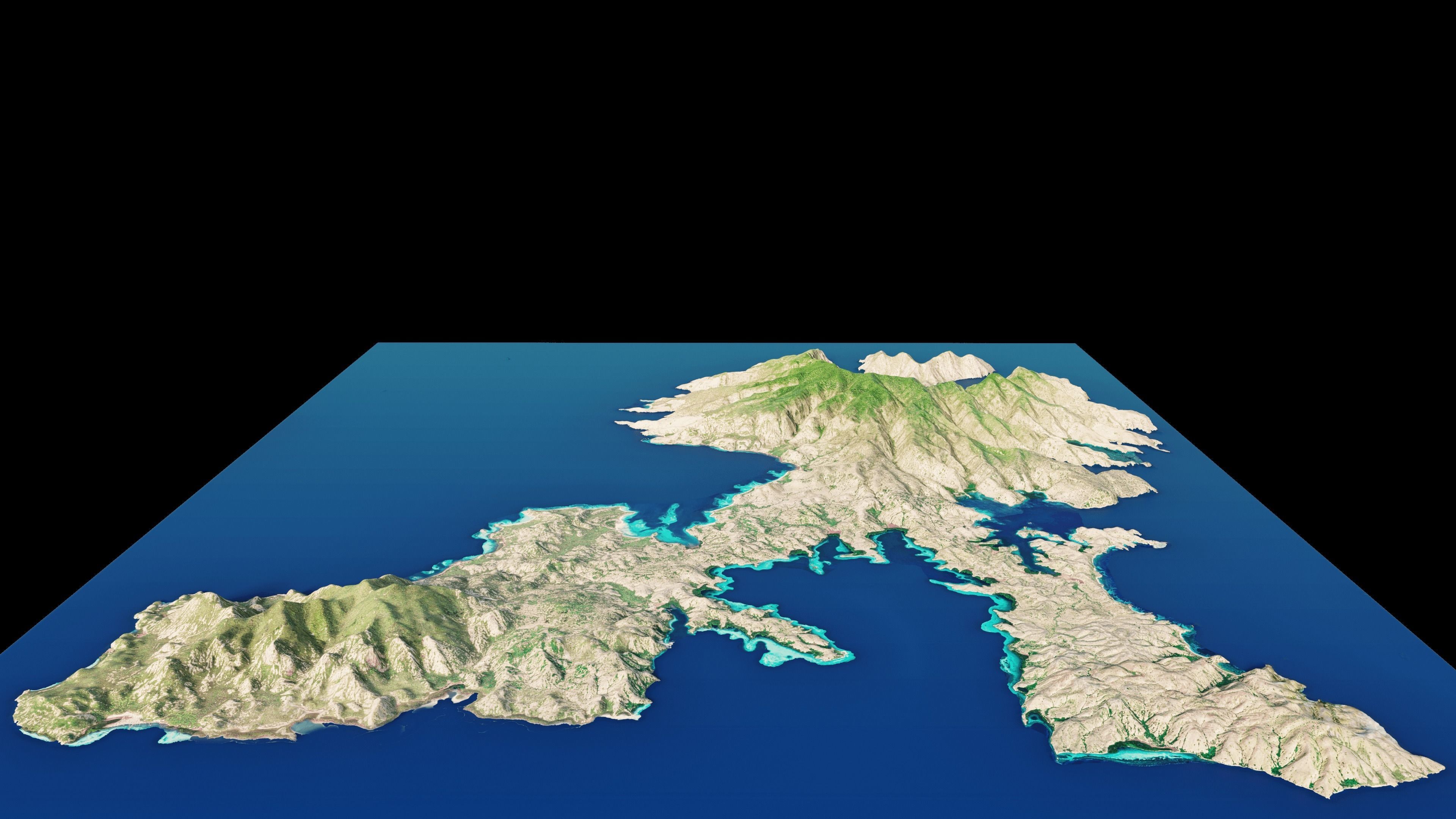 Rinca Island full 3d terrain 3D model_8
