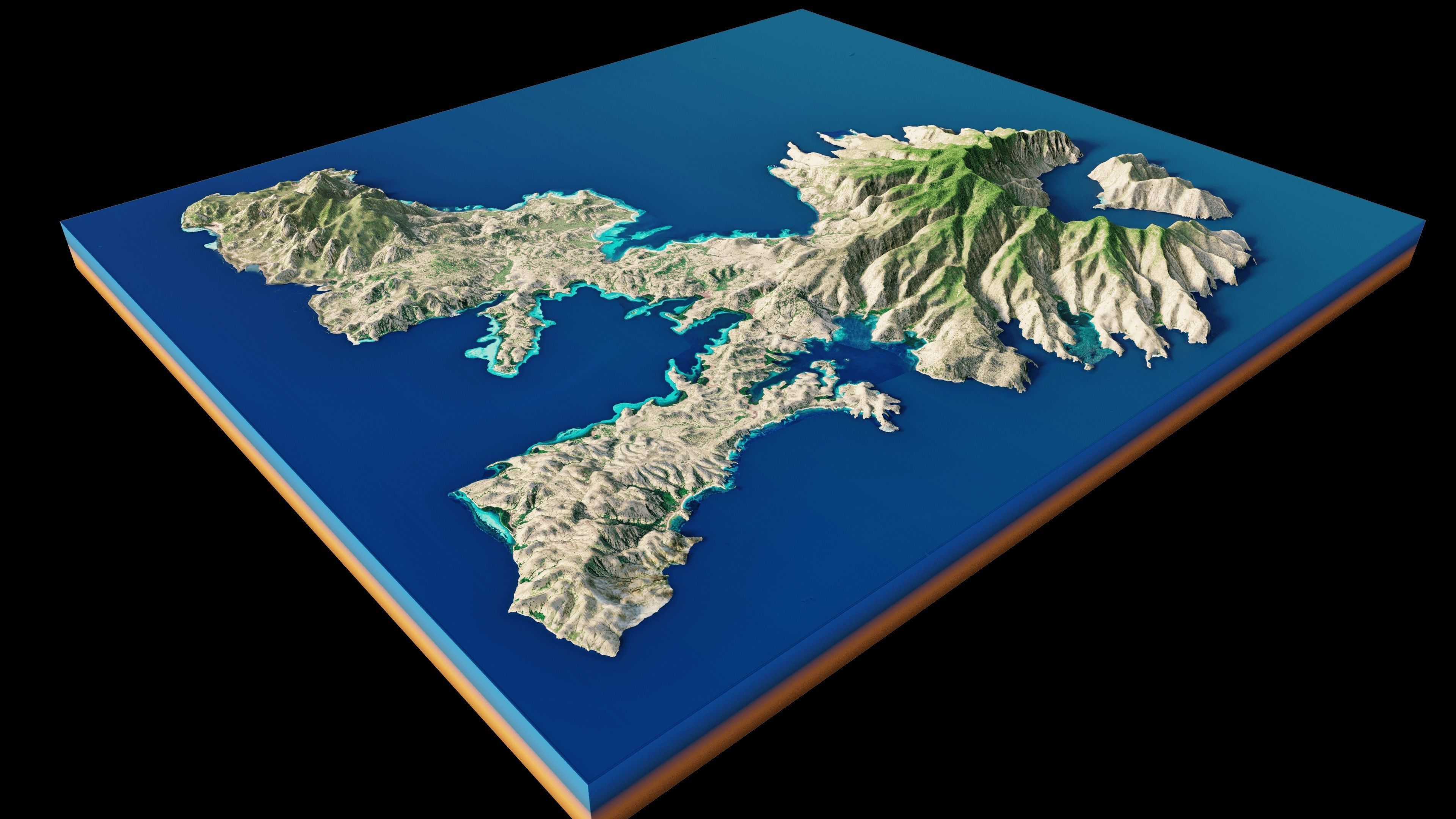 Rinca Island full 3d terrain 3D model_9
