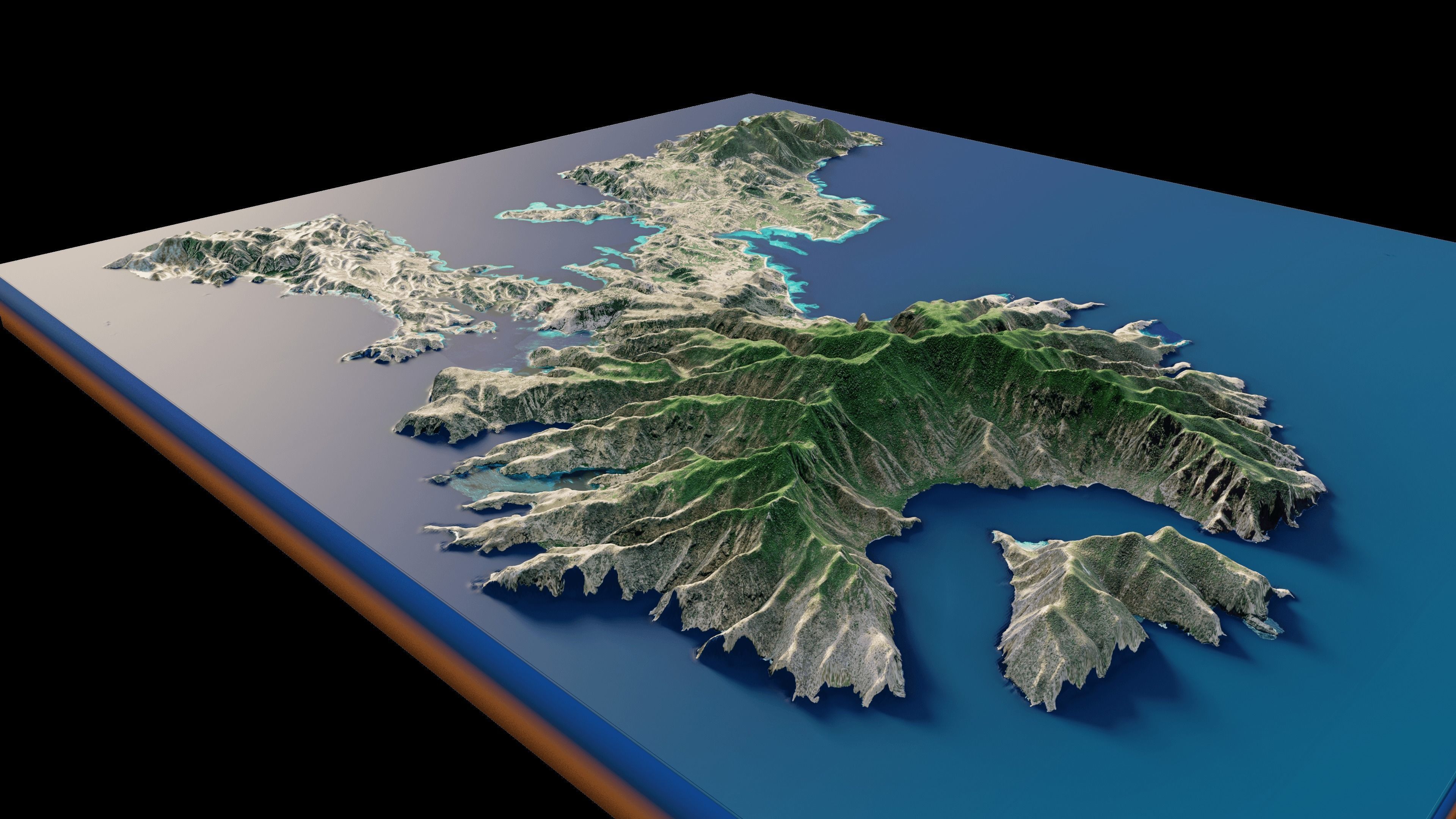 Rinca Island full 3d terrain 3D model_11