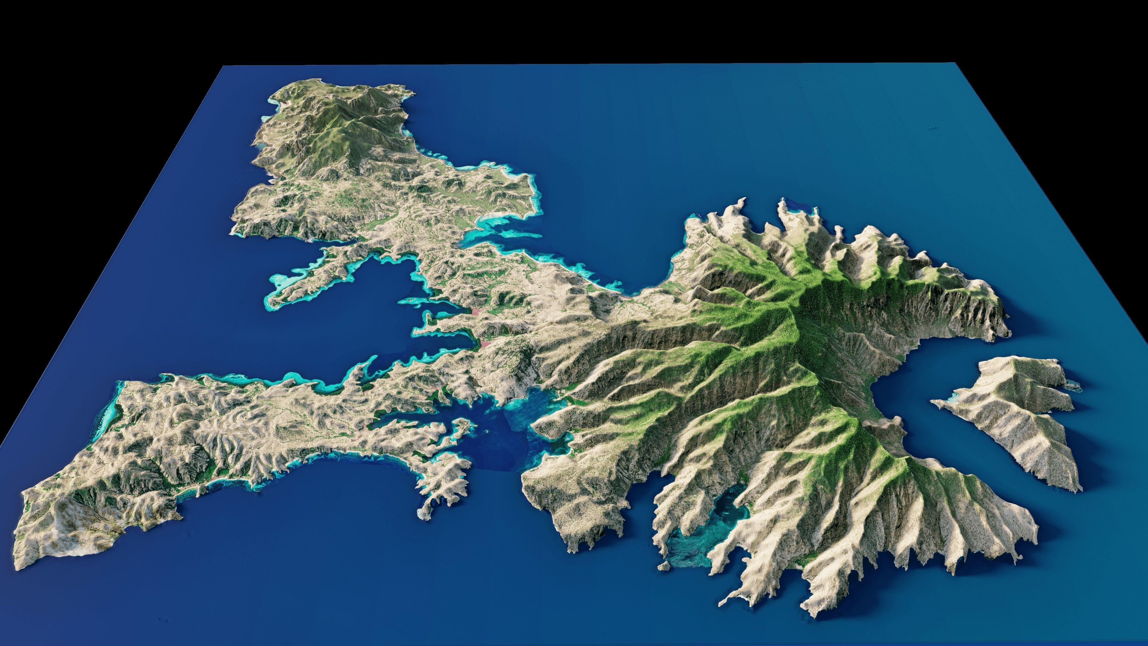Rinca Island full 3d terrain 3D model_10