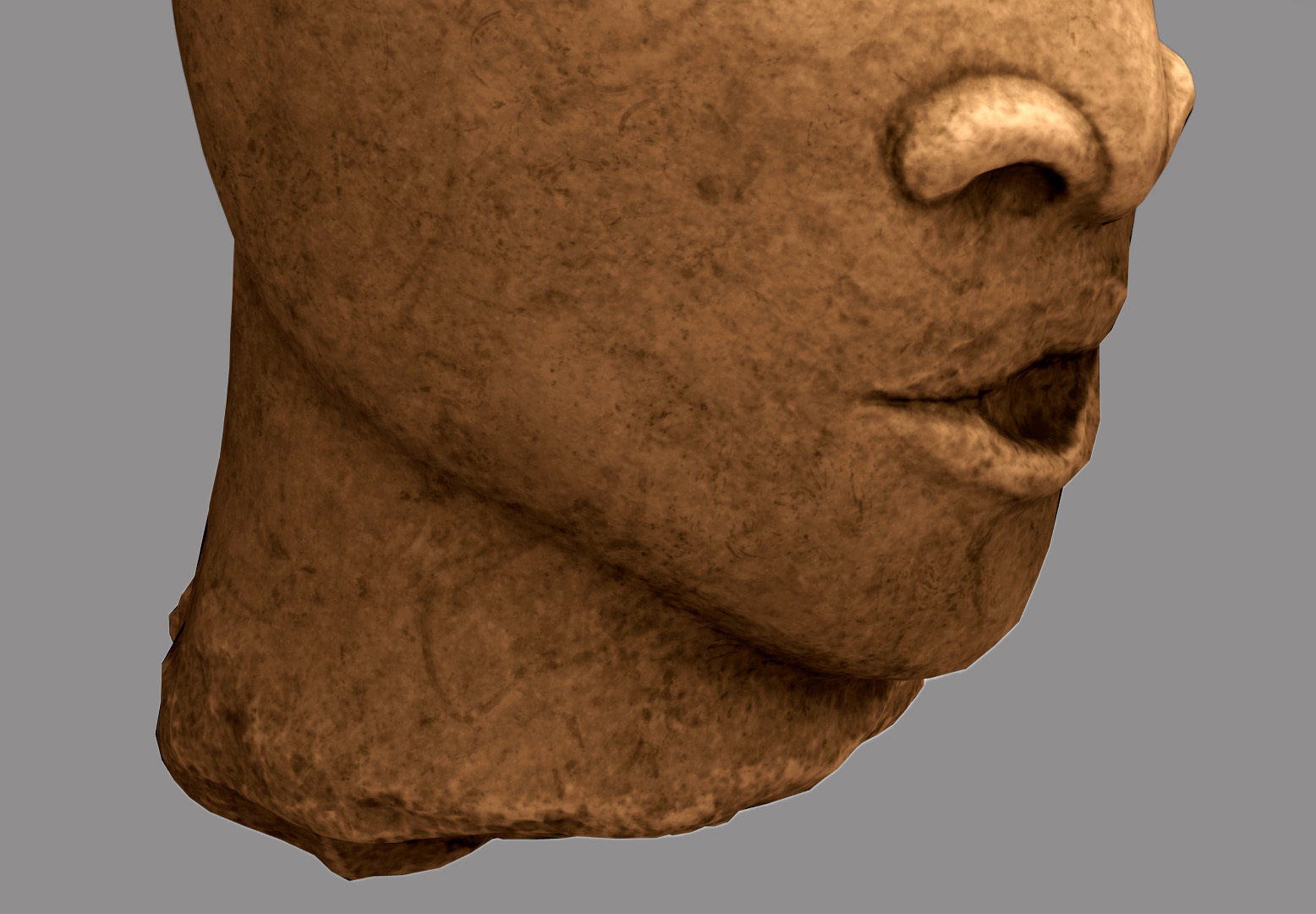 African Nok Head  Low-poly 3D model_5