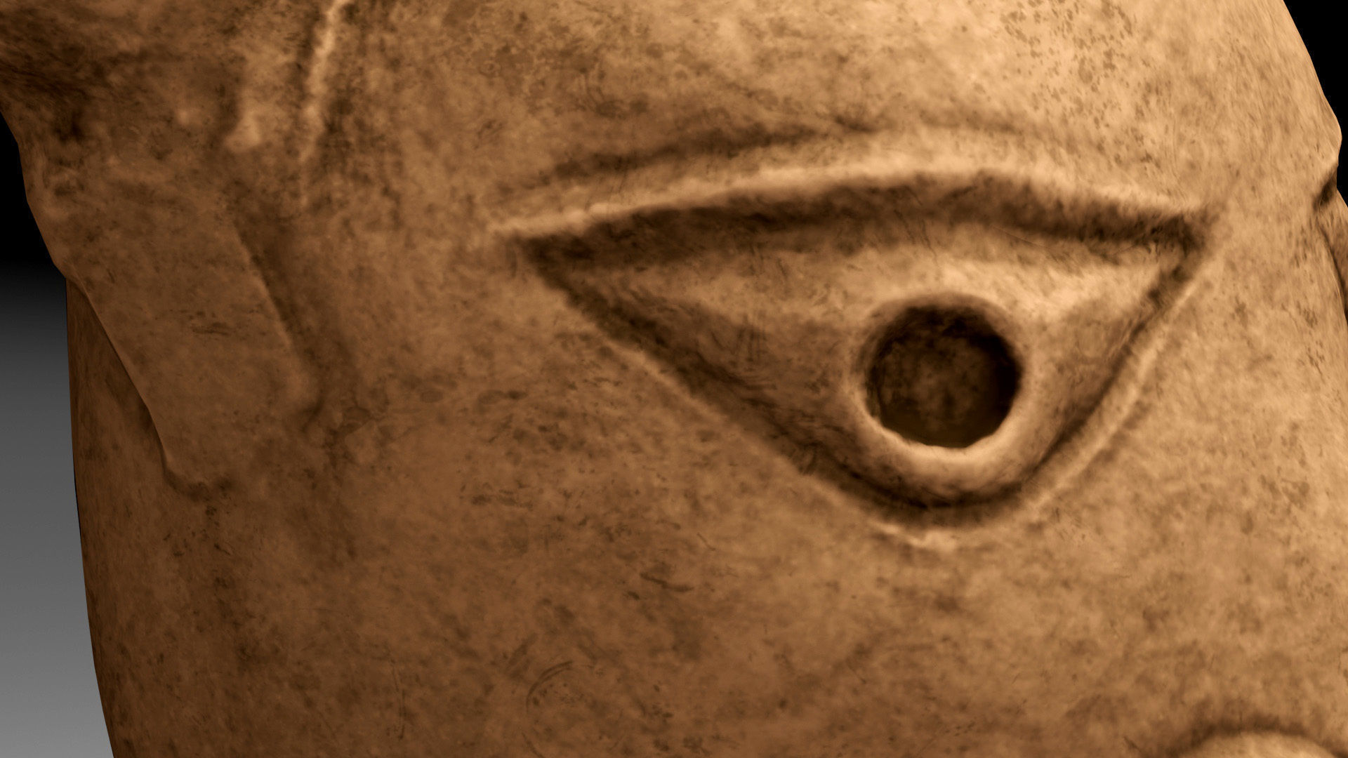 African Nok Head  Low-poly 3D model_6