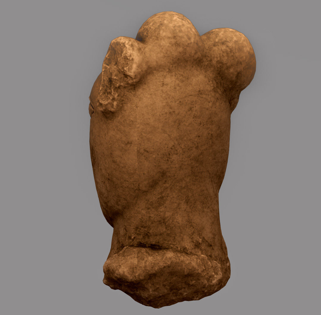 African Nok Head  Low-poly 3D model_3