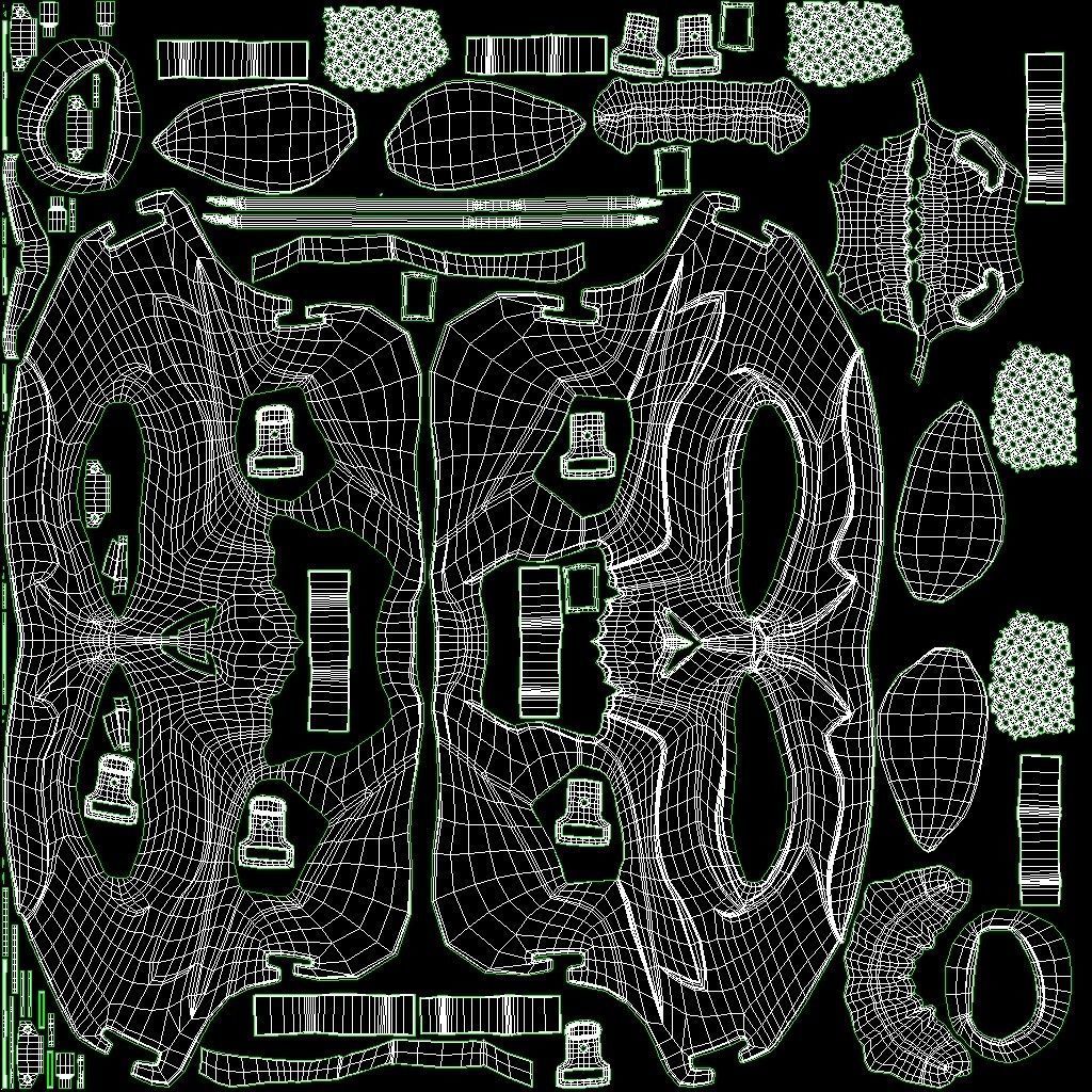 Skull Mask with Hemlet Low-poly 3D model_24