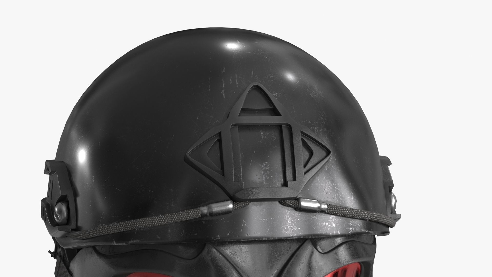 Skull Mask with Hemlet Low-poly 3D model_16