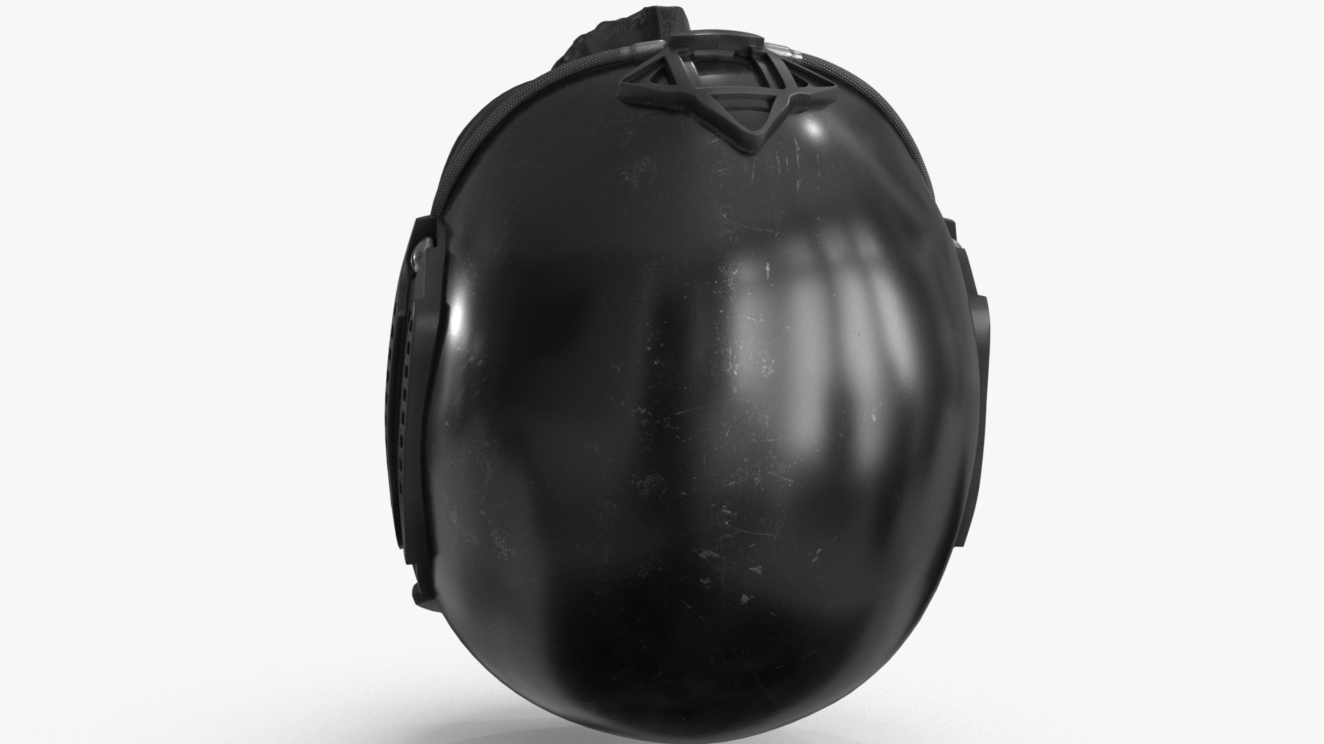 Skull Mask with Hemlet Low-poly 3D model_19