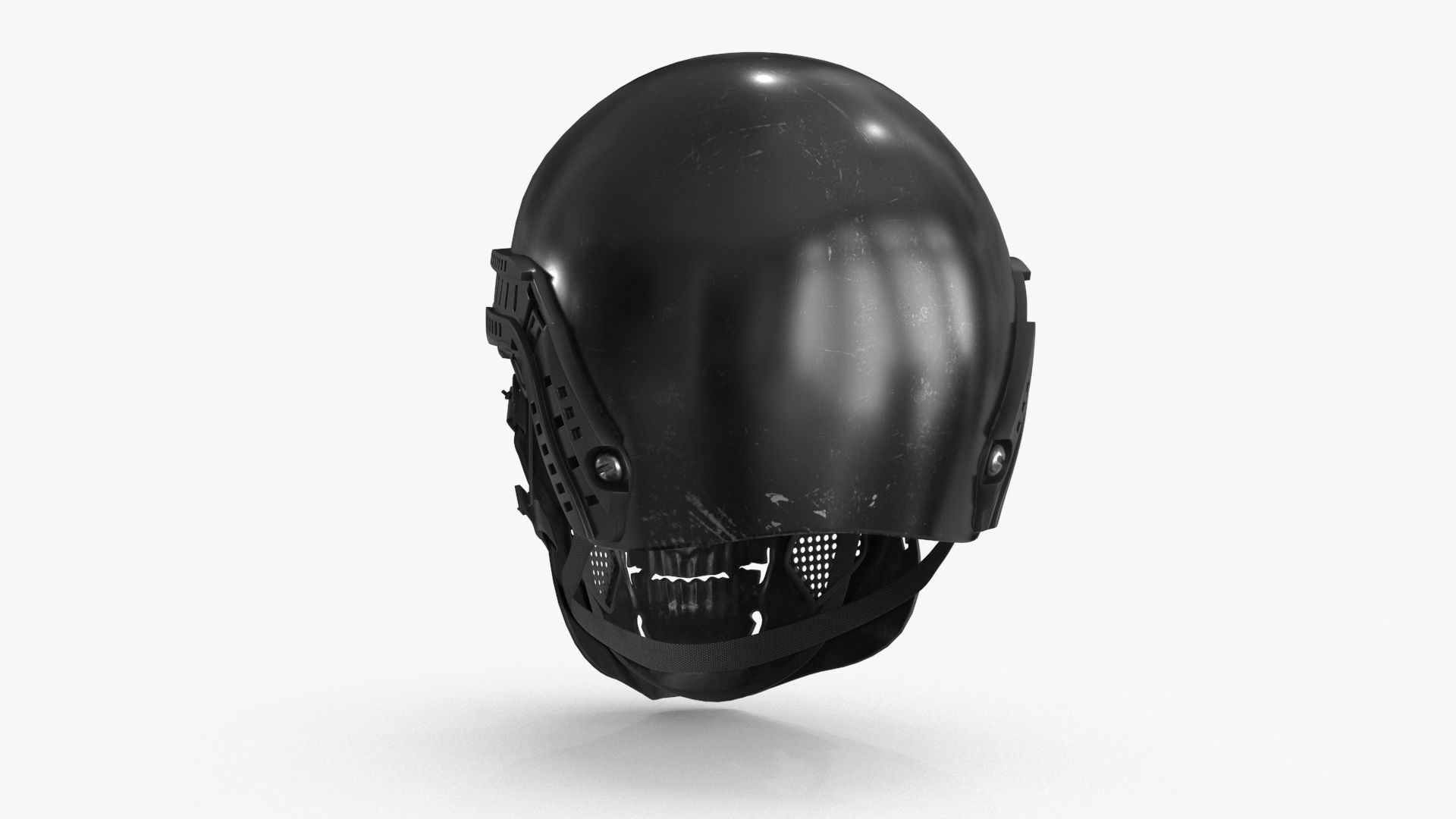 Skull Mask with Hemlet Low-poly 3D model_10