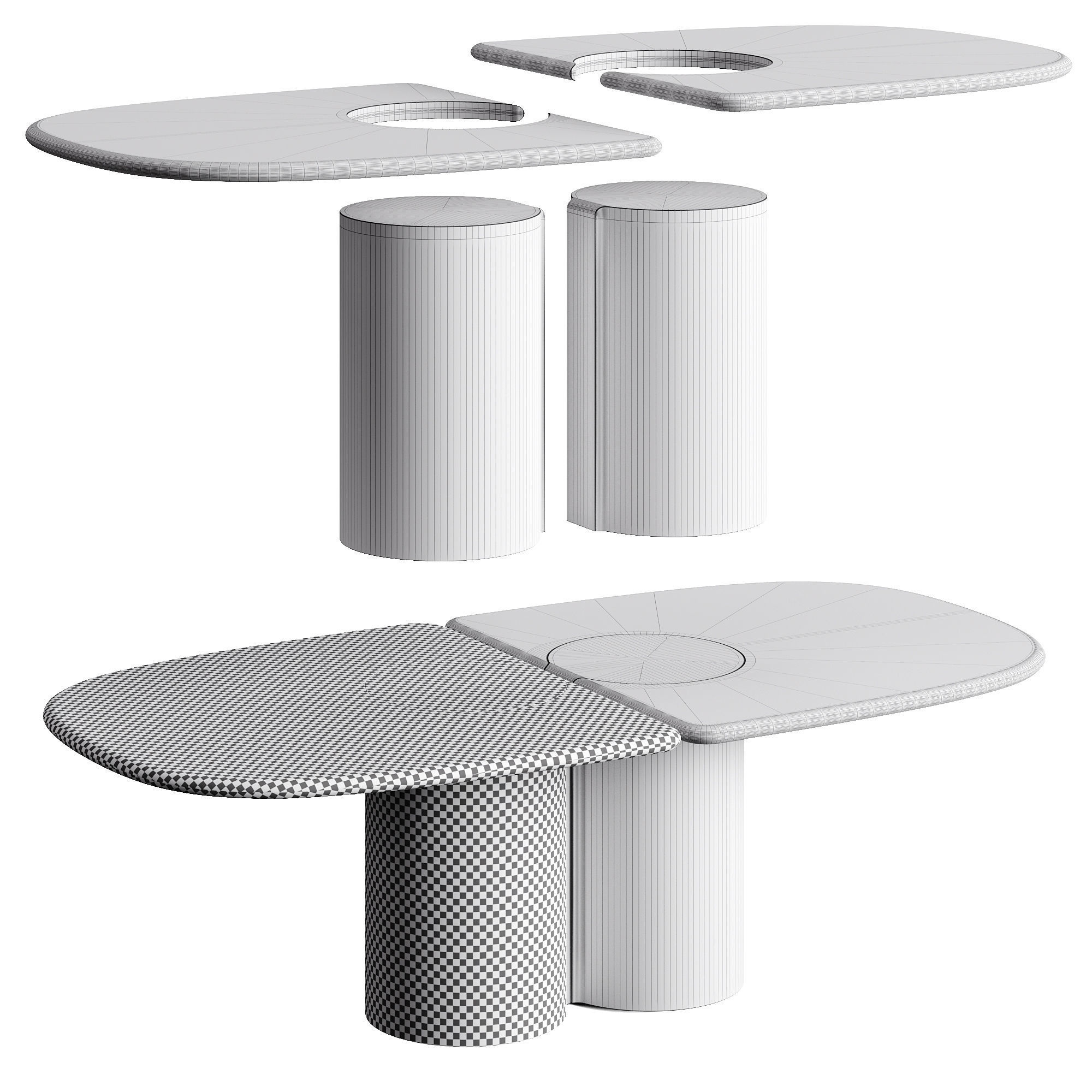 Carpanese Home Ladybug Table Rising Collection Low-poly 3D model_2