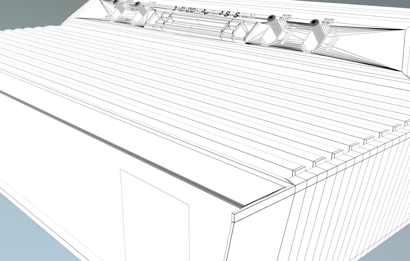 Atari 2600 Low-poly 3D model_10