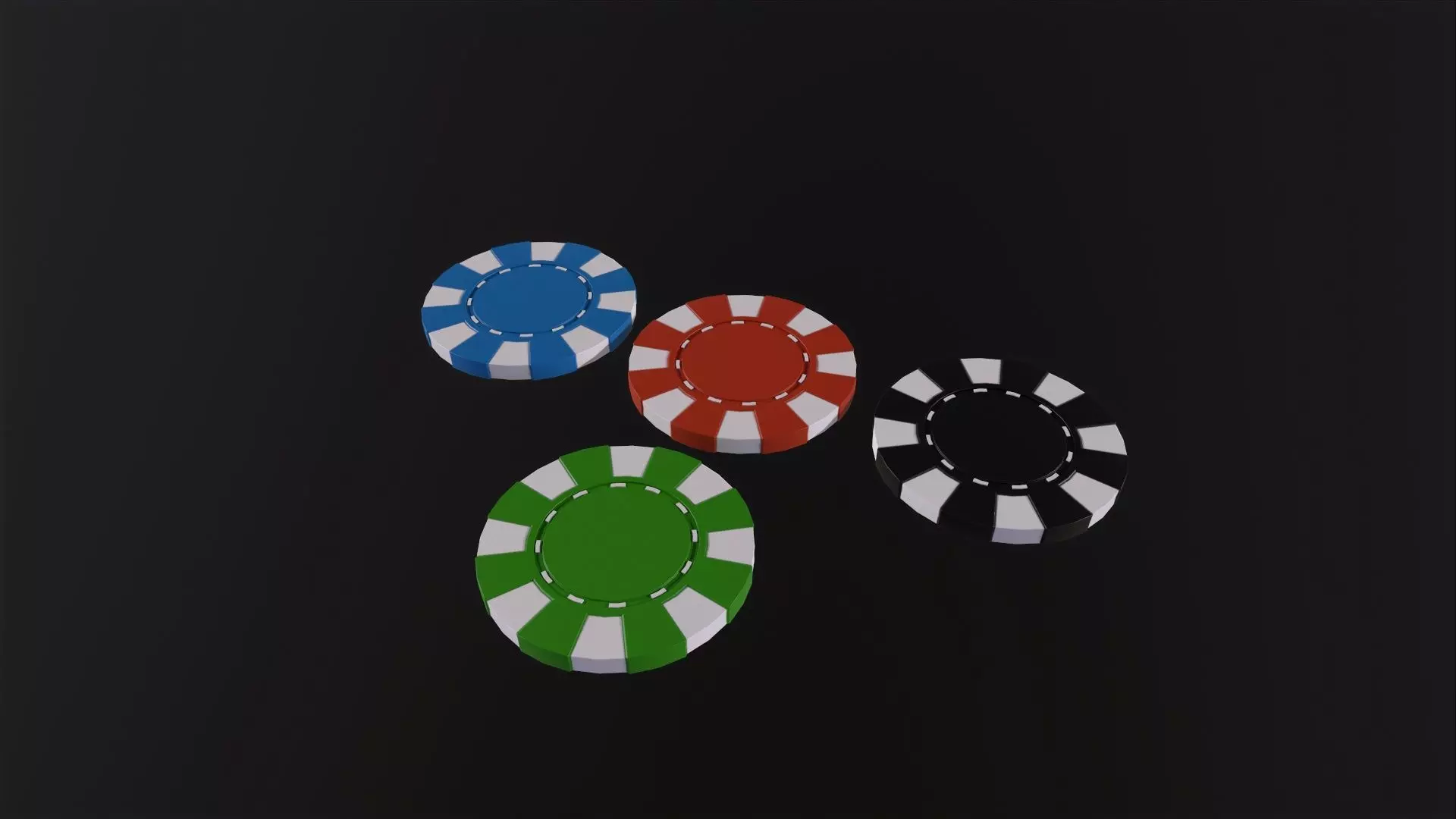 Casino chips 3D model Low-poly 3D model_0
