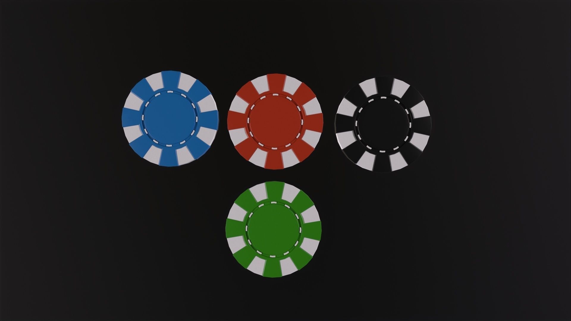 Casino chips 3D model Low-poly 3D model_5