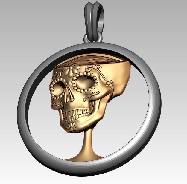 Zodiac sign Aquarius Pendant 3D print model_3