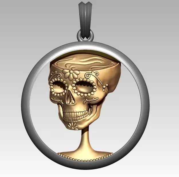 Zodiac sign Aquarius Pendant 3D print model_0