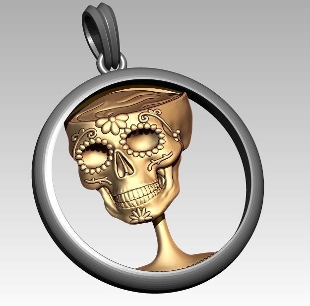 Zodiac sign Aquarius Pendant 3D print model_2