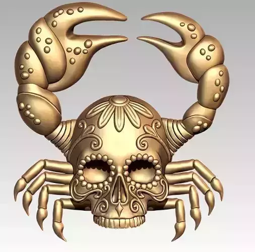 Skeleton Zodiac Cancer  Pendant 3D print model