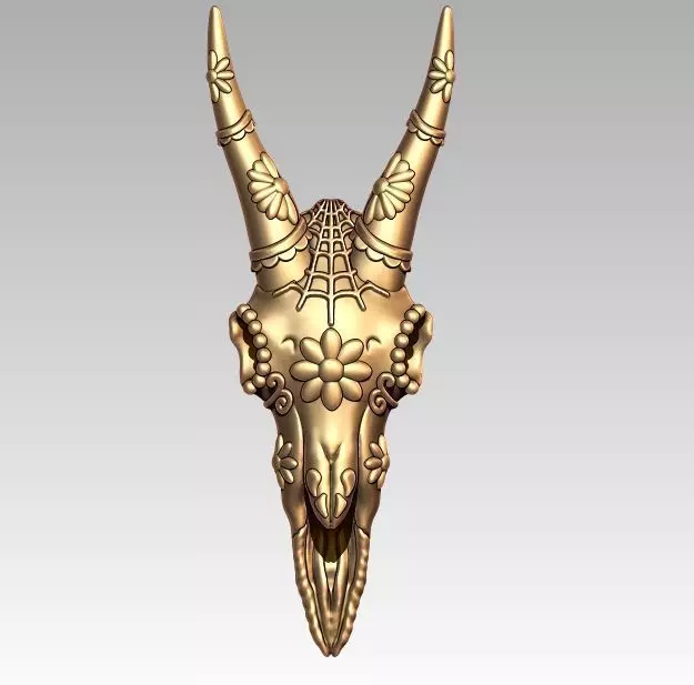 Skeleton Zodiac Capricorn Pendant 3D print model_0