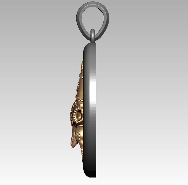 Skeleton Zodiac Capricorn Pendant 3D print model_3