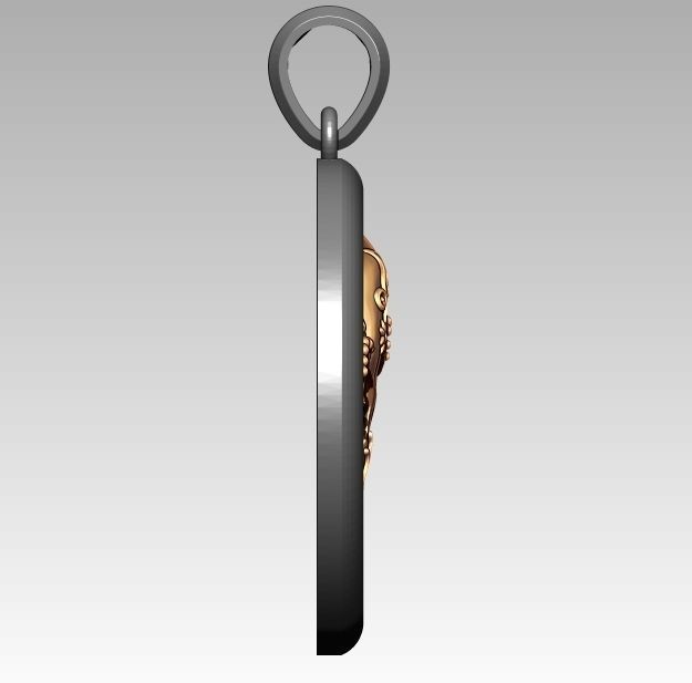 Skeleton Zodiac Gemini Pendant 3D print model_4