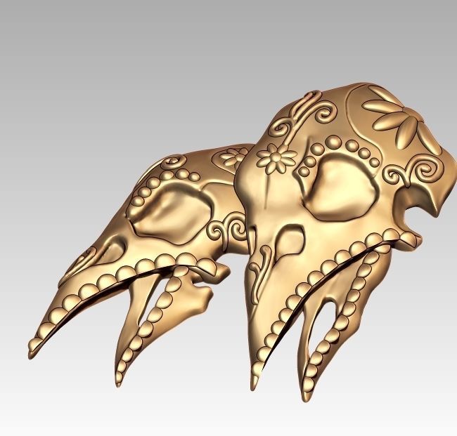 Skeleton Zodiac Gemini Pendant 3D print model_1