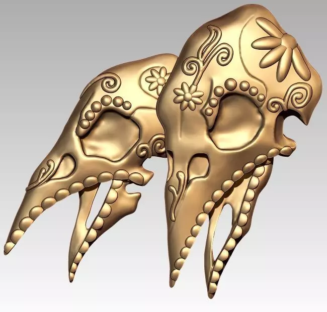 Skeleton Zodiac Gemini Pendant 3D print model_0
