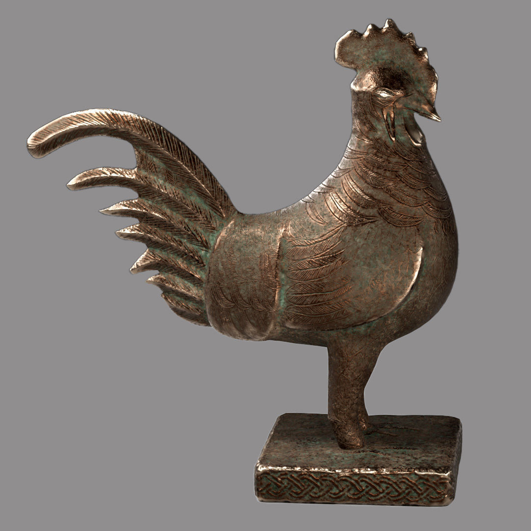 African Okukor Low-poly 3D model_2