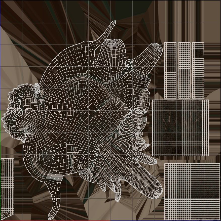 African Okukor Low-poly 3D model_8