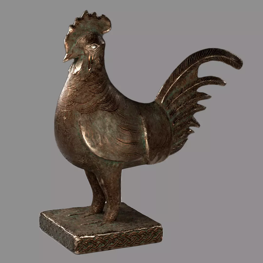 African Okukor Low-poly 3D model_0