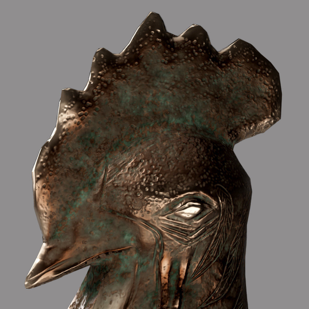 African Okukor Low-poly 3D model_3