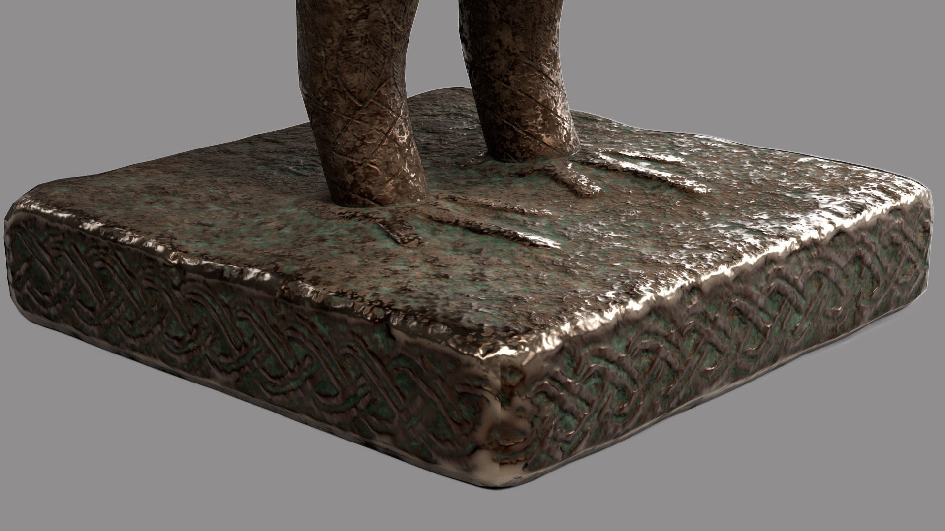 African Okukor Low-poly 3D model_6