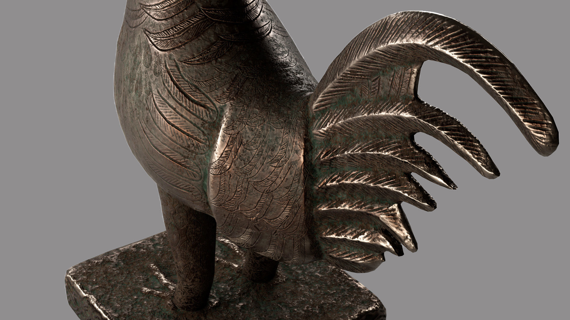 African Okukor Low-poly 3D model_5