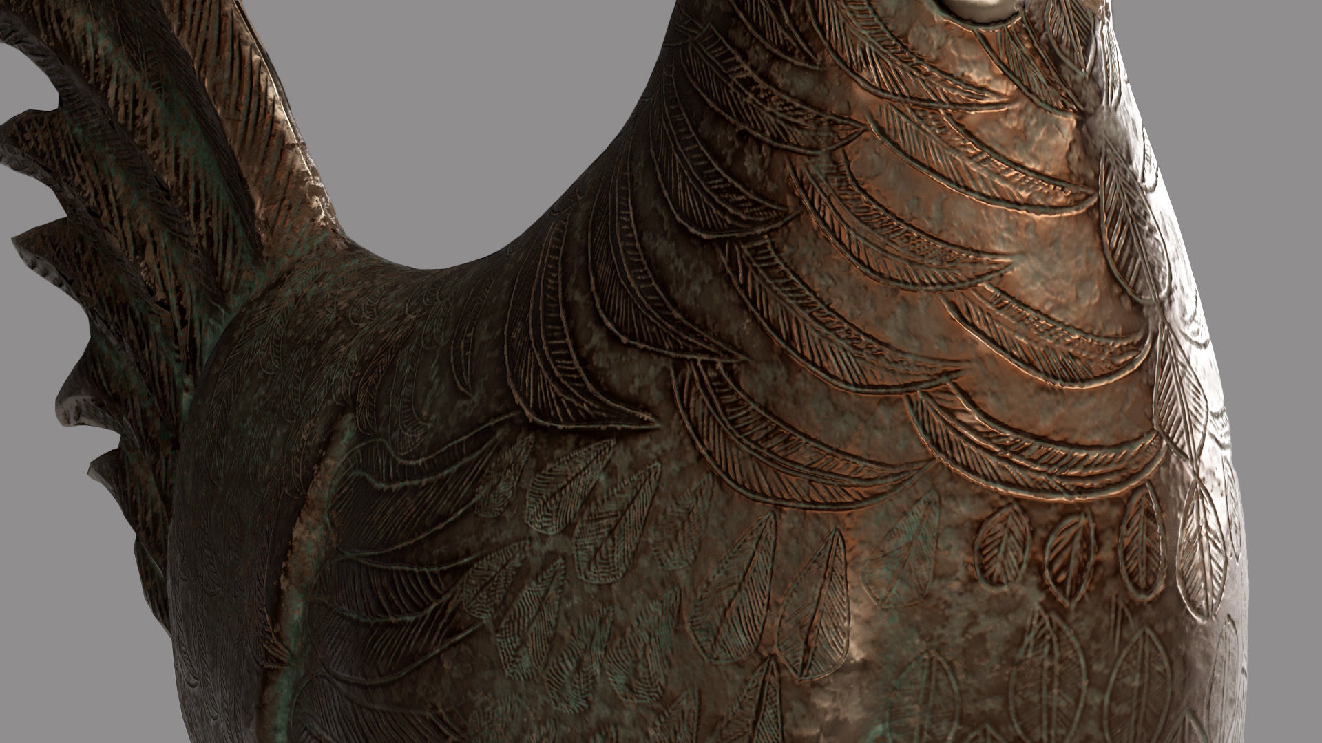 African Okukor Low-poly 3D model_4