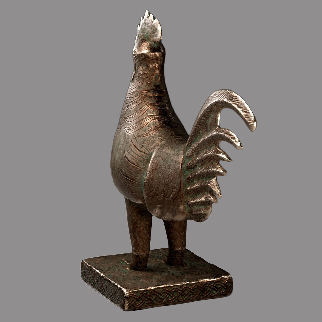 African Okukor Low-poly 3D model_1