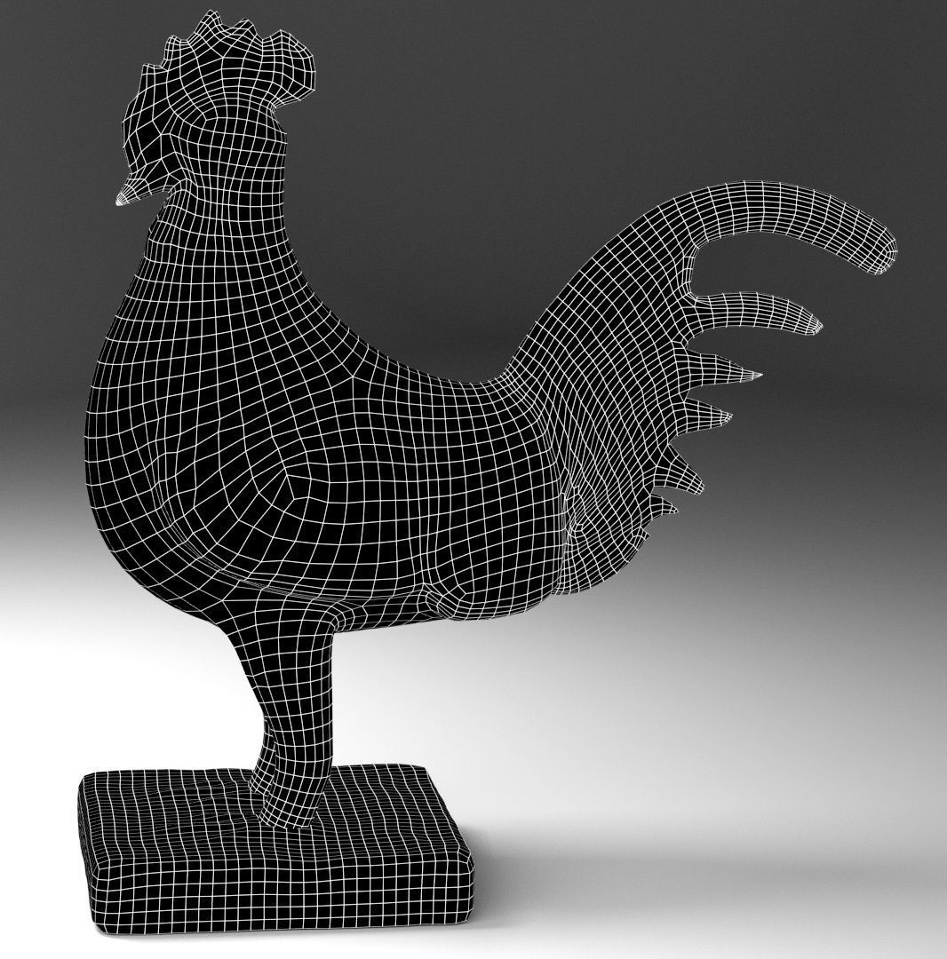 African Okukor Low-poly 3D model_7