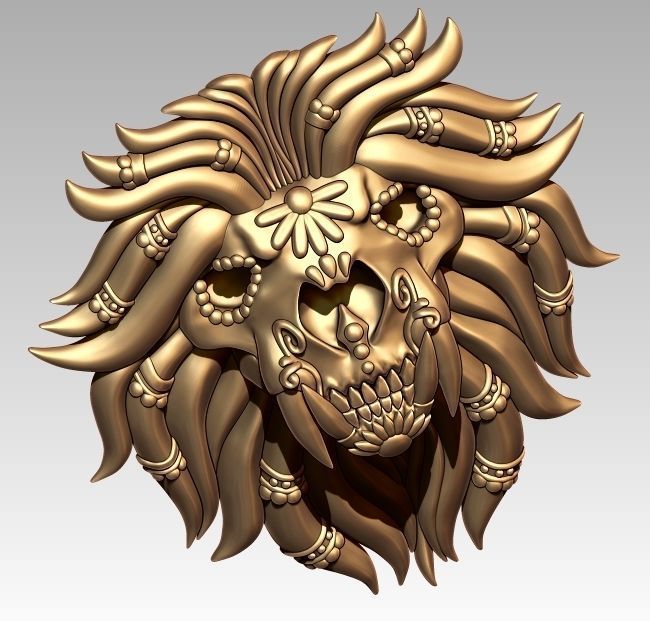 Skeleton Zodiac Leo 3D print model_3