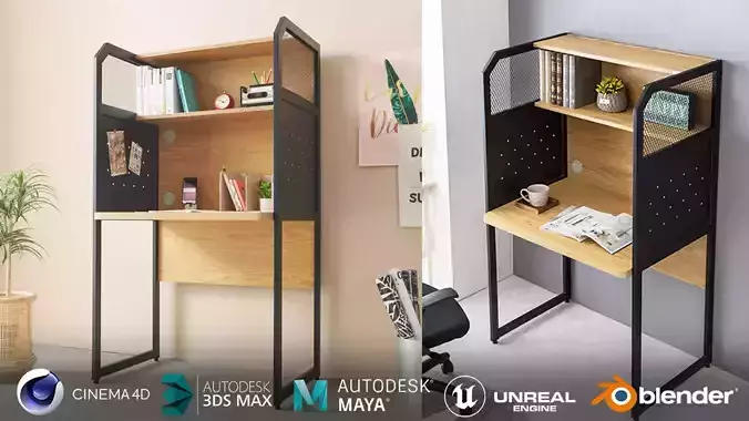 Steel mesh reading room desk