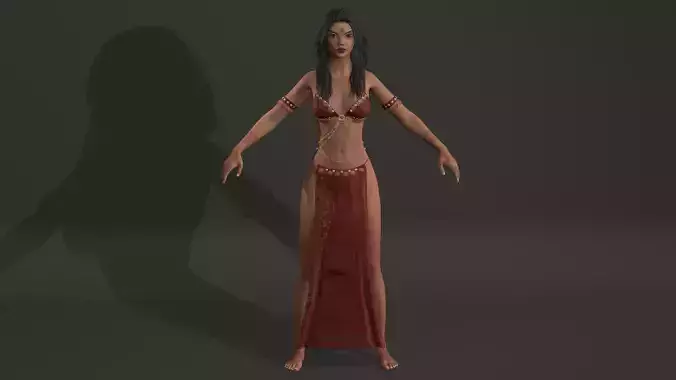 Realistic female Free low-poly 3D model