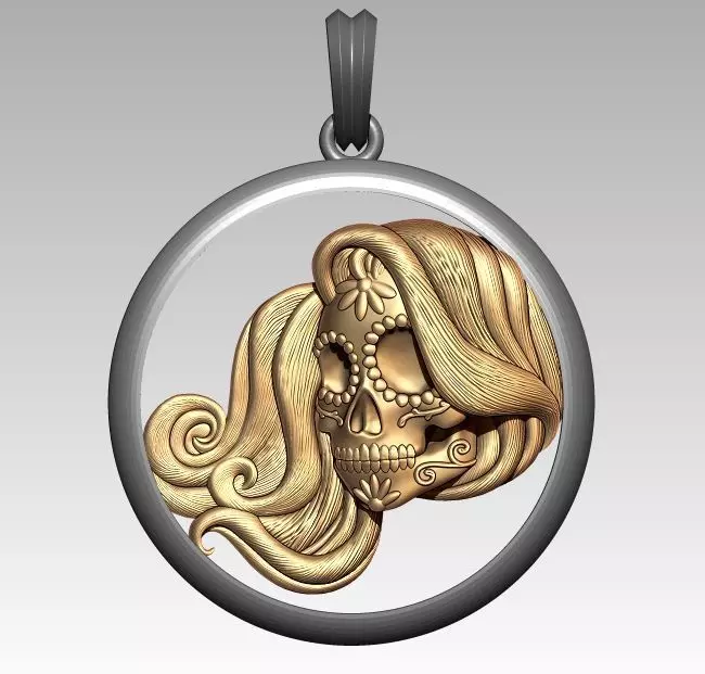 Skeleton Zodiac Libra Pendant 3D print model_0