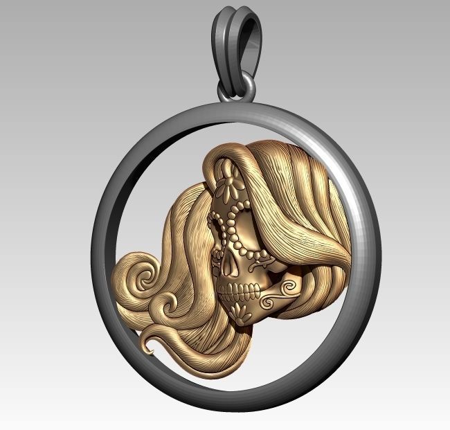 Skeleton Zodiac Libra Pendant 3D print model_1