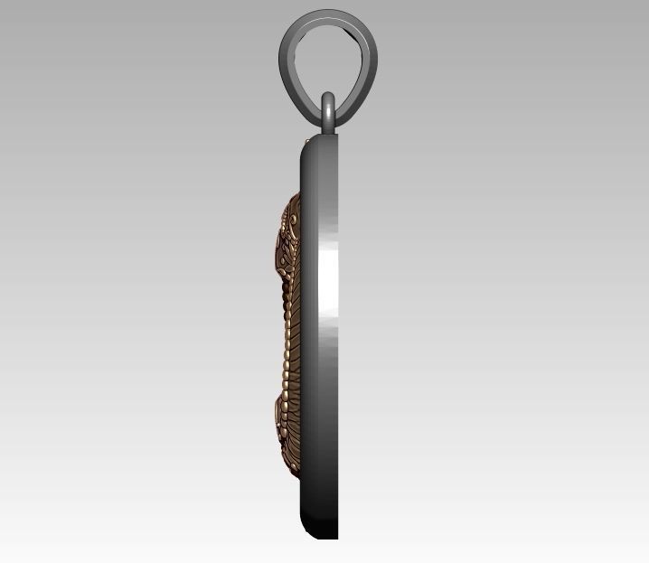 Skeleton Zodiac Pisces Pendant 3D print model_3