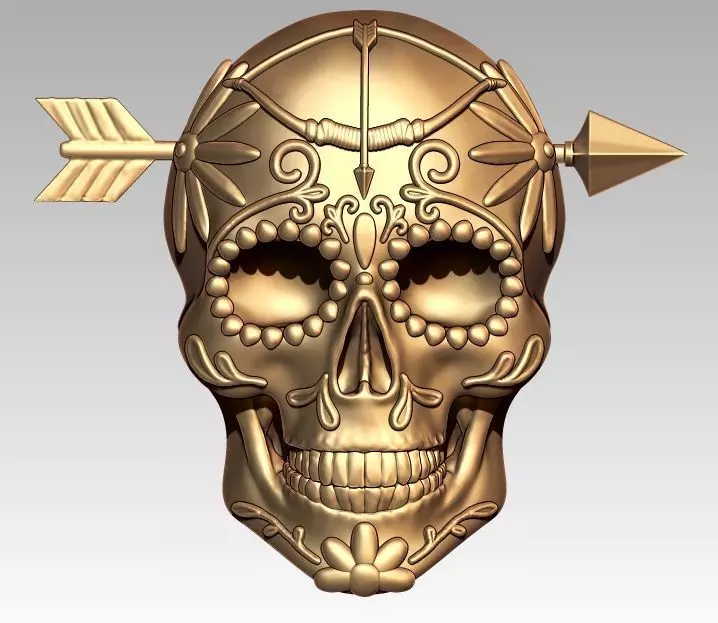 Skeleton Zodiac Sagittarius Pendant 3D print model_0