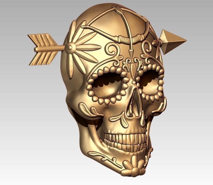 Skeleton Zodiac Sagittarius Pendant 3D print model_1
