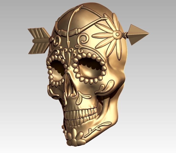 Skeleton Zodiac Sagittarius Pendant 3D print model_2